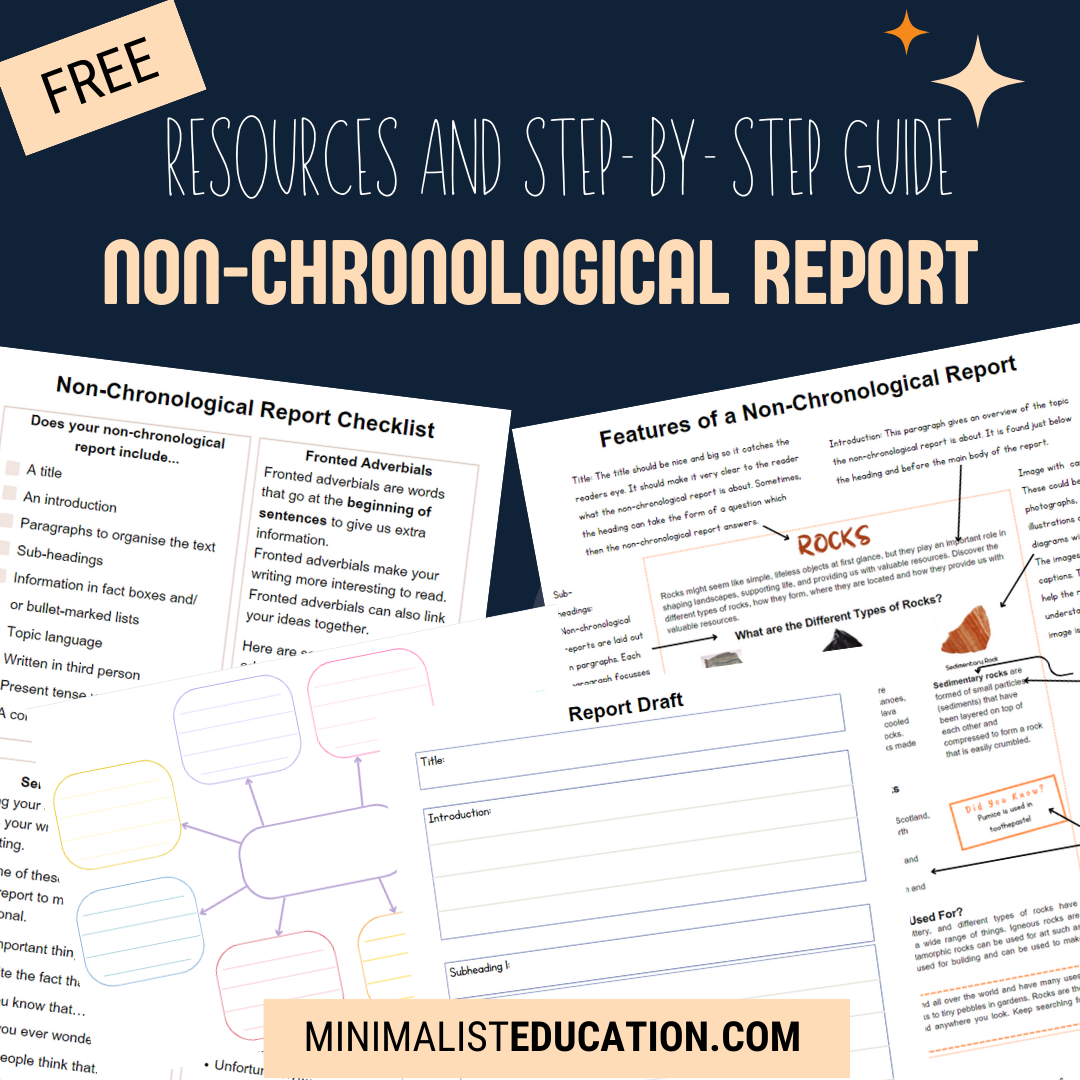 How to write a non-chronological report worksheets free